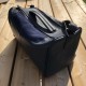 sac à main forme bowling - bleu marine - léatoni