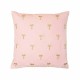 Coussin palmier rose & or