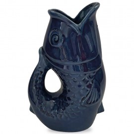 Vase poisson - Bleu Marine