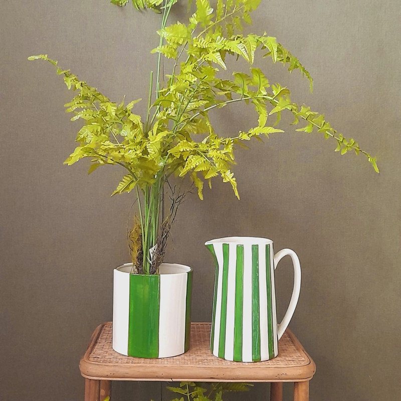 Pichet à rayures vertes | Opjet