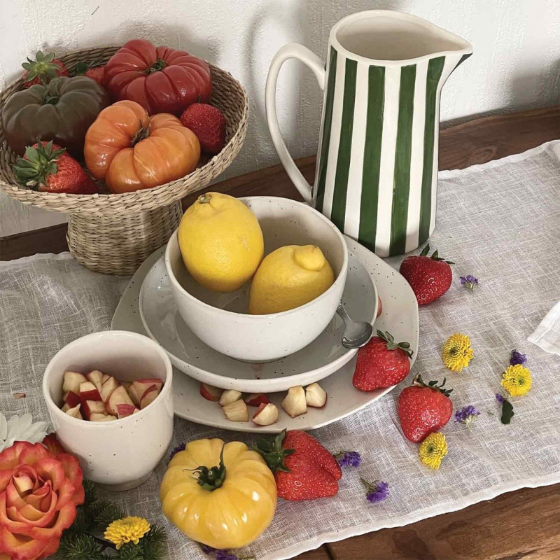 Pichet à rayures vertes | Opjet