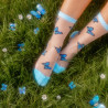 Chaussettes Transparentes Papillons Bleus