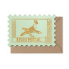 Carte Bisou Postal - Timbre Pigeon