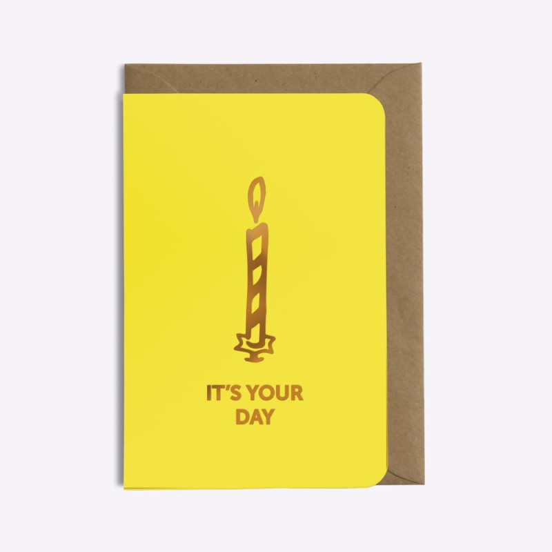 Carte It's your day - jaune