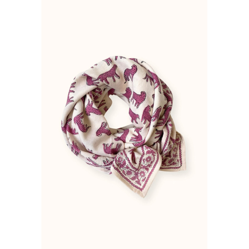 Foulard Bengale Macadamia rose – Apaches C. | Boutique Le Pompon