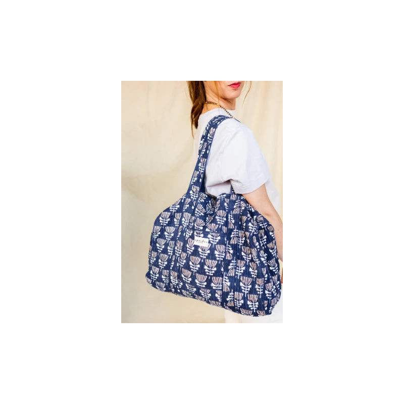 Sac de voyage 48H Buddha en coton édition "tresse" Graphite - Apaches Collections | Boutique Le Pompon