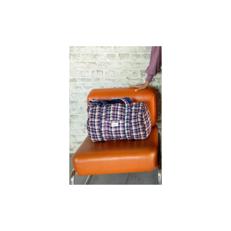 Sac de voyage 48H Buddha en coton édition "Khadi" Rose - Apaches Collections | Boutique Le Pompon