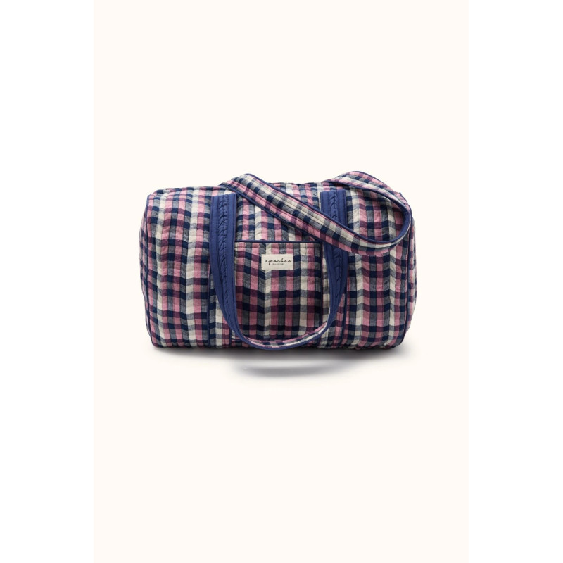 Sac de voyage 48H Buddha en coton édition "Khadi" Rose - Apaches Collections | Boutique Le Pompon