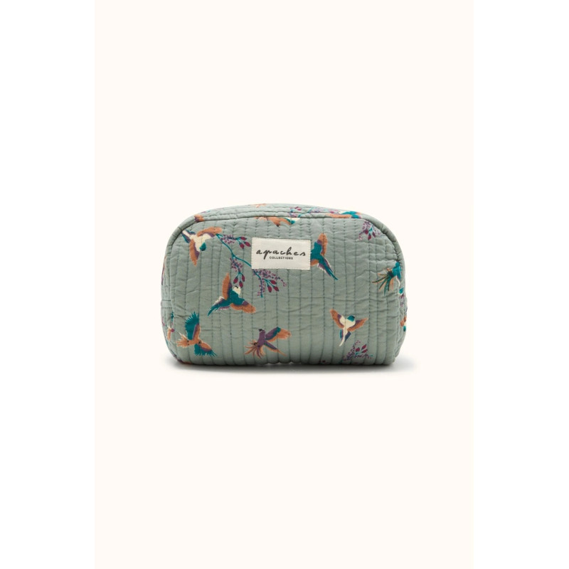 Petite trousse de toilette "cerisier" grey - Apaches | Boutique Le Pompon